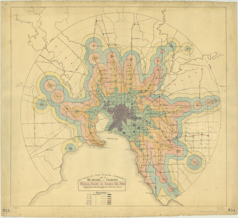 Melbourne Isochrone Original Map